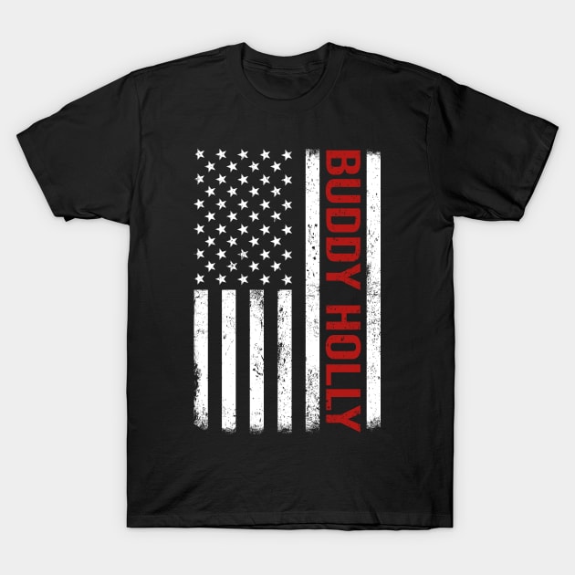 Graphic Buddy Proud Name US American Flag Birthday Gift T-Shirt by Intercrossed Animal 